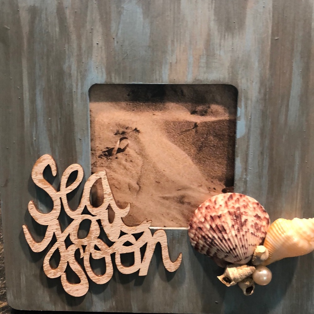 Hand crafted Beach themed frame